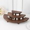 3 Semicircle Brown 3 Tier Wooden Cupcake Pedestals Dessert Display Stands